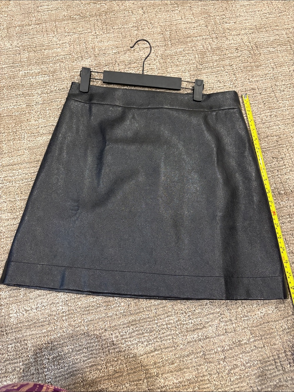 J. Crew Black Faux Leather Mini Skirt size 10